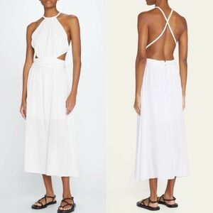 Alice + Olivia White Midi Dress
